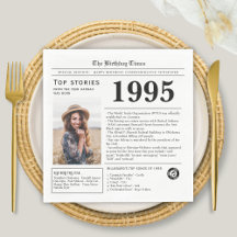 Trivia de cumpleaños de periódico de 1995