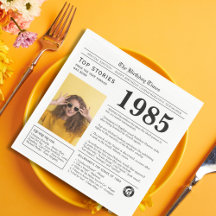 Trivia de cumpleaños en periódicos de 1985