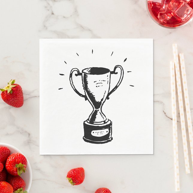 Servilleta De Papel Trofeo Blanco Y Negro (Subido por el creador)