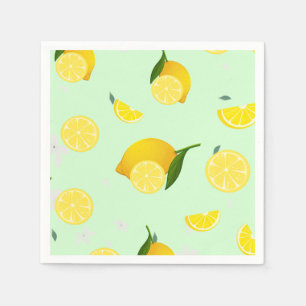 Servilleta De Papel Tropical colorido Citrus SUMMER Naranja Lemon Slic
