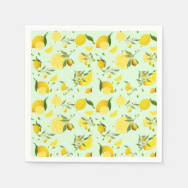 Servilleta De Papel Tropical colorido Citrus SUMMER Naranja Lemon Slic