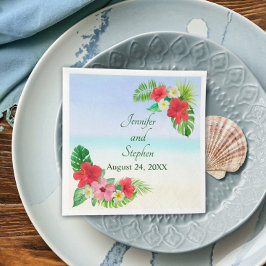 Servilleta De Papel Tropical Floral Botanical Wedding