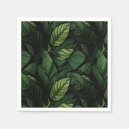 Servilleta De Papel Tropical Green Leaves  Housewarming Gift