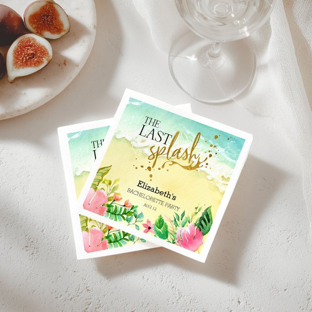 Servilleta De Papel Tropical La última salpicadura Despedida de solter (Subido por el creador)