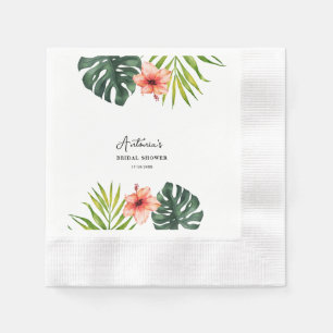 Servilleta De Papel Tropical Monstera Palm Despedida de Soltera 