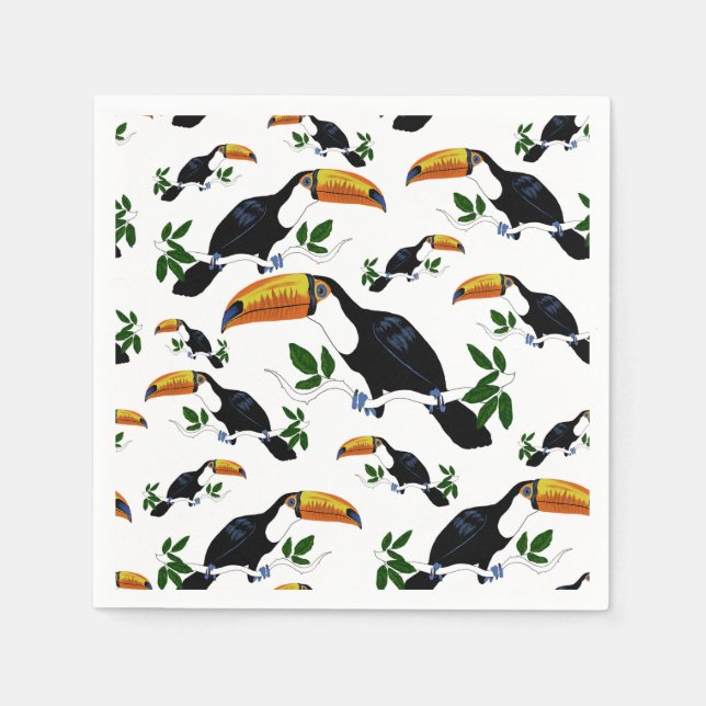Servilleta De Papel Tropical Toucans - Playful Jungle (Anverso)