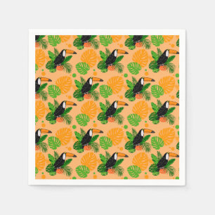 Servilleta De Papel Trópico Toucan Bird Seamless Pattern