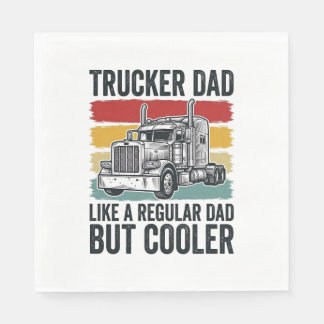 Servilleta De Papel Trucker Dad Like a Regular Dad But Cooler Shirt_1