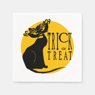 Servilleta De Papel Truco de Halloween o pañales para gato negro