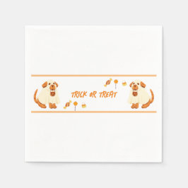 Servilleta De Papel truco o tratamiento con cachorro