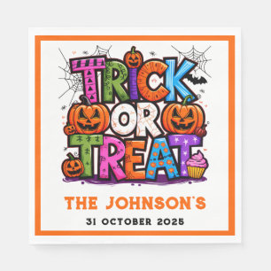 Servilleta De Papel TRUCO O TRATAMIENTO   Fiesta Cute Halloween Bash