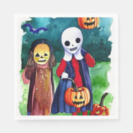 Servilleta De Papel Truco o tratamientos de Halloween