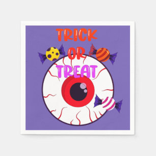 Servilleta De Papel Truco O Trato - Béisbol Gigante Y Vela De Hallowee