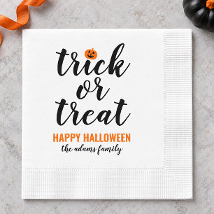 Servilleta De Papel Truco o trato Escritura moderna Halloween personal