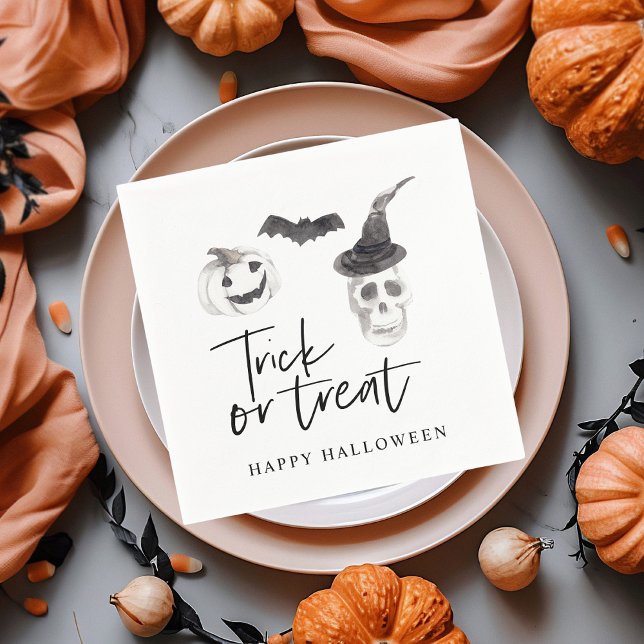 Servilleta De Papel Truco o trato espeluznante | Fiesta de Halloween (Subido por el creador)