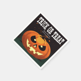Servilleta De Papel Truco o truco de calabaza malvado y divertido