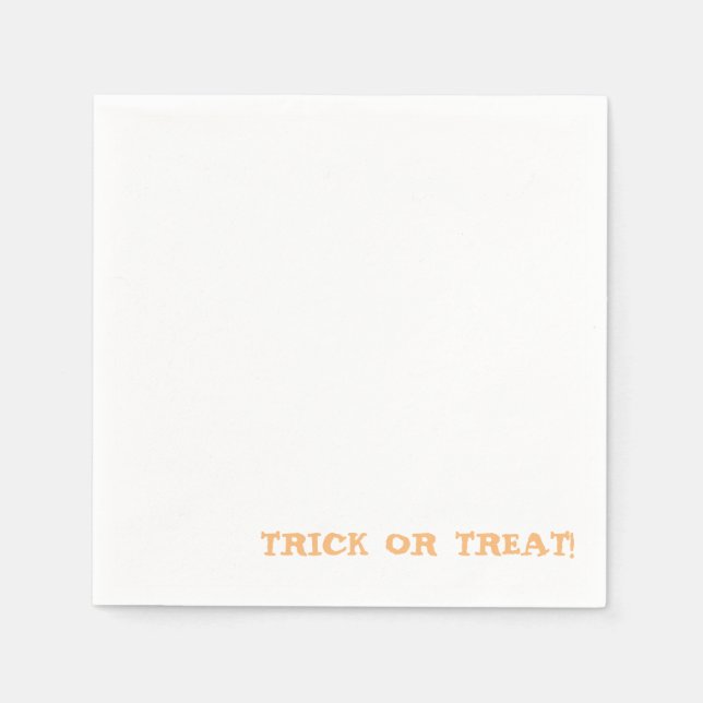 Servilleta De Papel ¡Truco o vístete! Feliz Halloween Napkin (Anverso)
