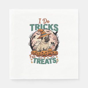 Servilleta De Papel Trucos regalos Halloween Pug Sombrero de Bruja Cal