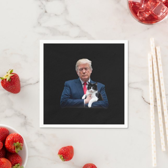 Servilleta De Papel Trump 2024 Cat MAGA Funny Trump Cat (In situ)
