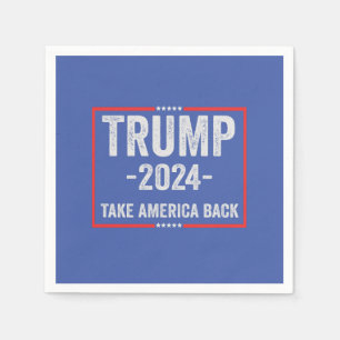 Servilleta De Papel Trump 2024 Presidente de las elecciones patriótica