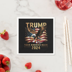 Servilleta De Papel Trump 2024 Recuperemos Estados Unidos Bandera Amer