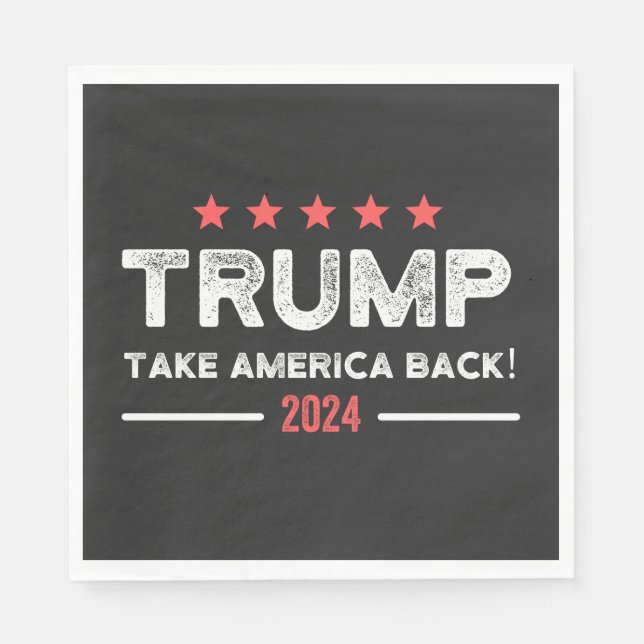 Servilleta De Papel Trump 2024 Take America Back (Anverso)