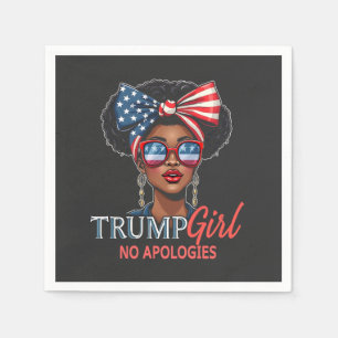 Servilleta De Papel Trump Chica sin disculpas Inaguración Chicas poder