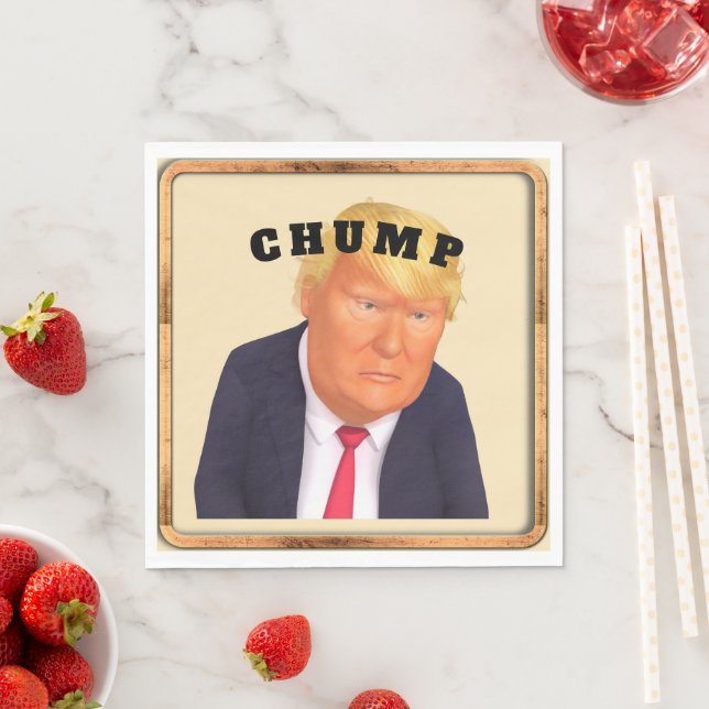 Servilleta de papel Trump/Chump (In situ)