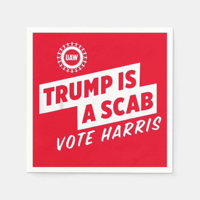 Servilleta De Papel Trump es un presidente de Scab Vote Harris 2024 (Anverso)