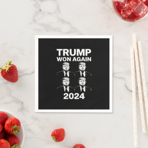 Servilleta De Papel Trump Ganó De Nuevo Elección 2024 Día de Inaugurac