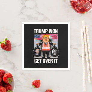 Servilleta De Papel Trump Ganó Supéralo Maga Ganó Elección 2024 