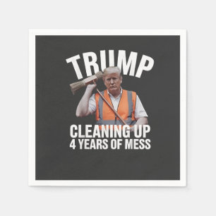 Servilleta De Papel Trump limpia basurero durante 4 años