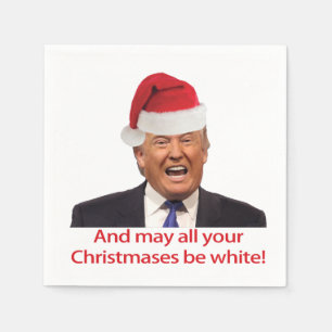 Servilleta De Papel Trump. Soñando con un Navidad blanco