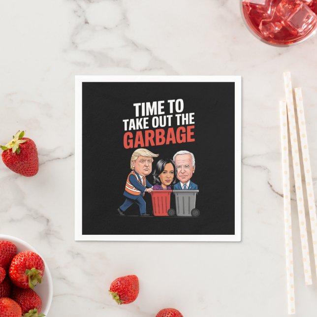 Servilleta De Papel Trump Tiempo De Sacar La Basura (In situ)