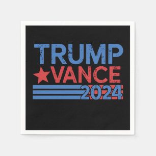 Servilleta De Papel Trump Vance 2024 Presidente 47 USA Vintage