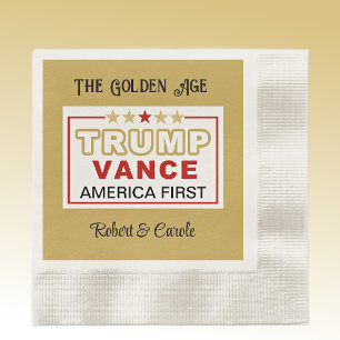 Servilleta De Papel Trump-Vance Estados Unidos primer Fiesta Cocktail 