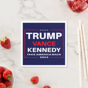 Servilleta De Papel Trump Vance Kennedy vuelve a hacer azul a Estados 