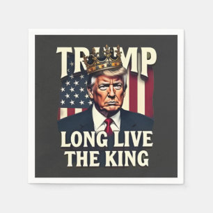 Servilleta De Papel Trump Viva el Rey Pro Trump Patriótico