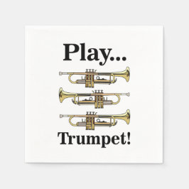 Servilleta De Papel Trumpet Instrument Musical Party