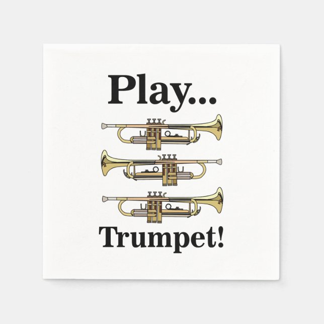 Servilleta De Papel Trumpet Instrument Musical Party (Anverso)