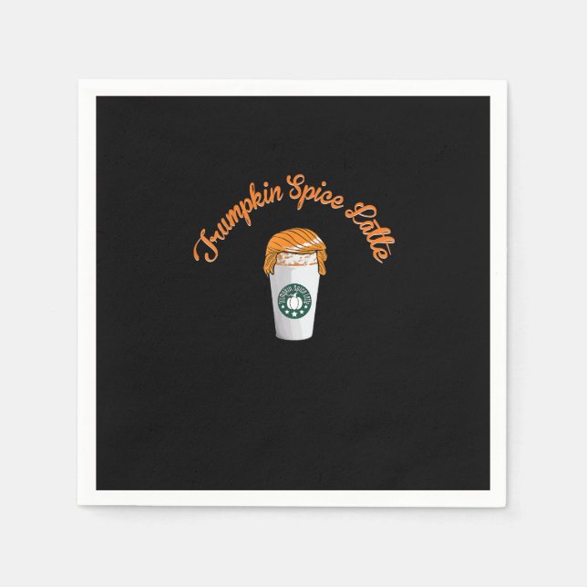 Servilleta De Papel Trumpkin Calabaza Spice latente café feriado (Anverso)