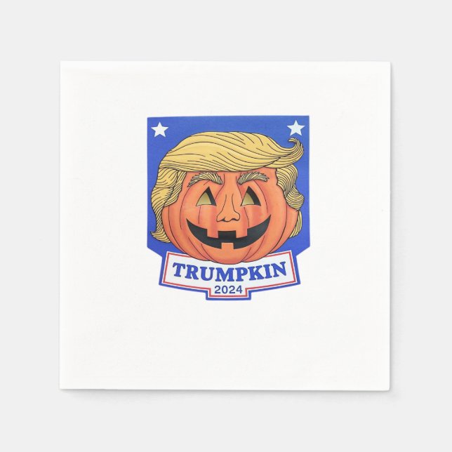 Servilleta De Papel Trumpkin Classic - Cita divertida de Halloween (Anverso)