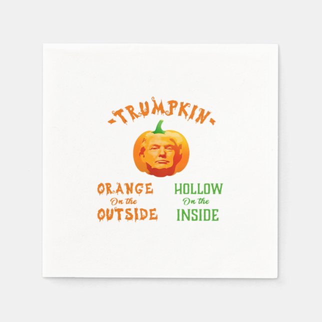 Servilleta De Papel Trumpkin Funny Halloween Classic (Anverso)