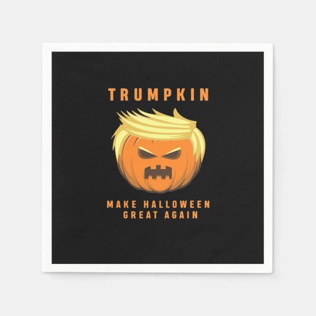 Servilleta De Papel Trumpkin hace que Halloween sea grande otra vez (Anverso)