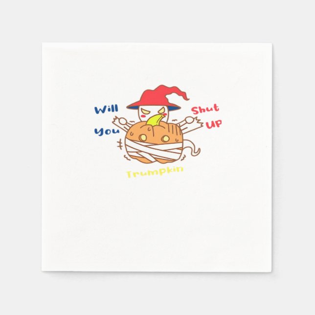 Servilleta De Papel Trumpkin Halloween Debate Sobre Las Elecciones Y J (Anverso)