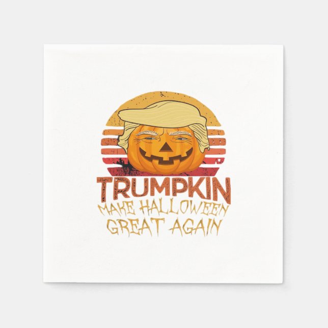 Servilleta De Papel Trumpkin Halloween Funny Classic (Anverso)
