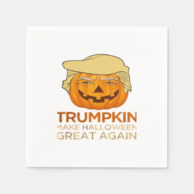 Servilleta De Papel Trumpkin Halloween Funny Classic (Anverso)