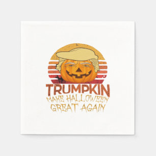 Servilleta De Papel Trumpkin Halloween Funny Classic