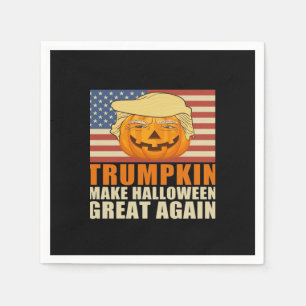 Servilleta De Papel Trumpkin Halloween Funny Classic & Basic Design