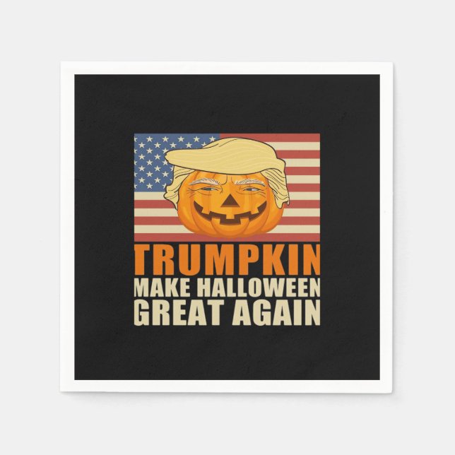 Servilleta De Papel Trumpkin Halloween Funny Classic & Basic Design (Anverso)
